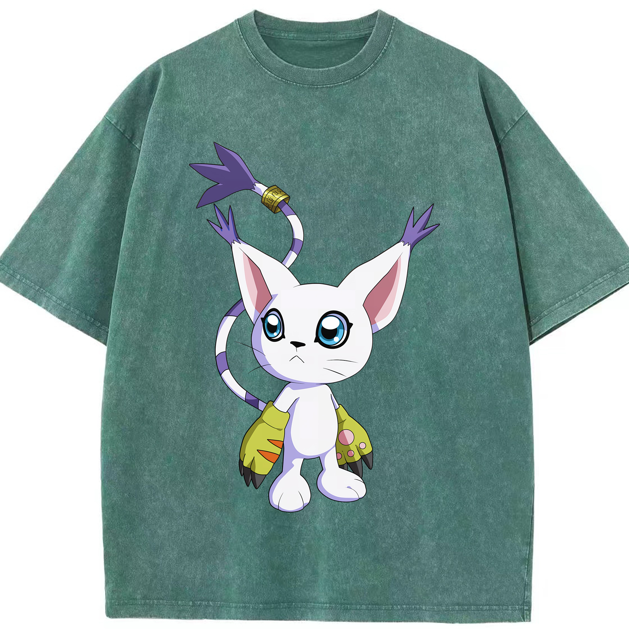 （画像用） Digimon デジタルモンスター/デジモン 綿100% ヴィンテージ風 半袖Tシャツ（フロントプリント）